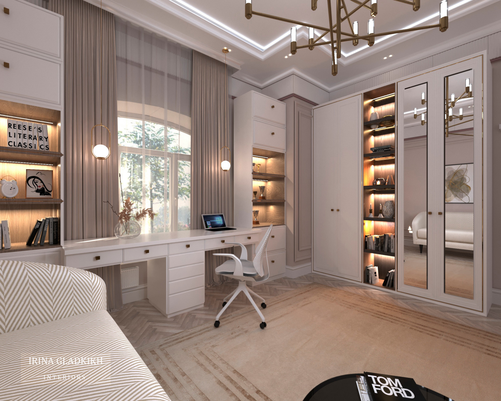 Дом 500м2. Комната юной леди 44м2