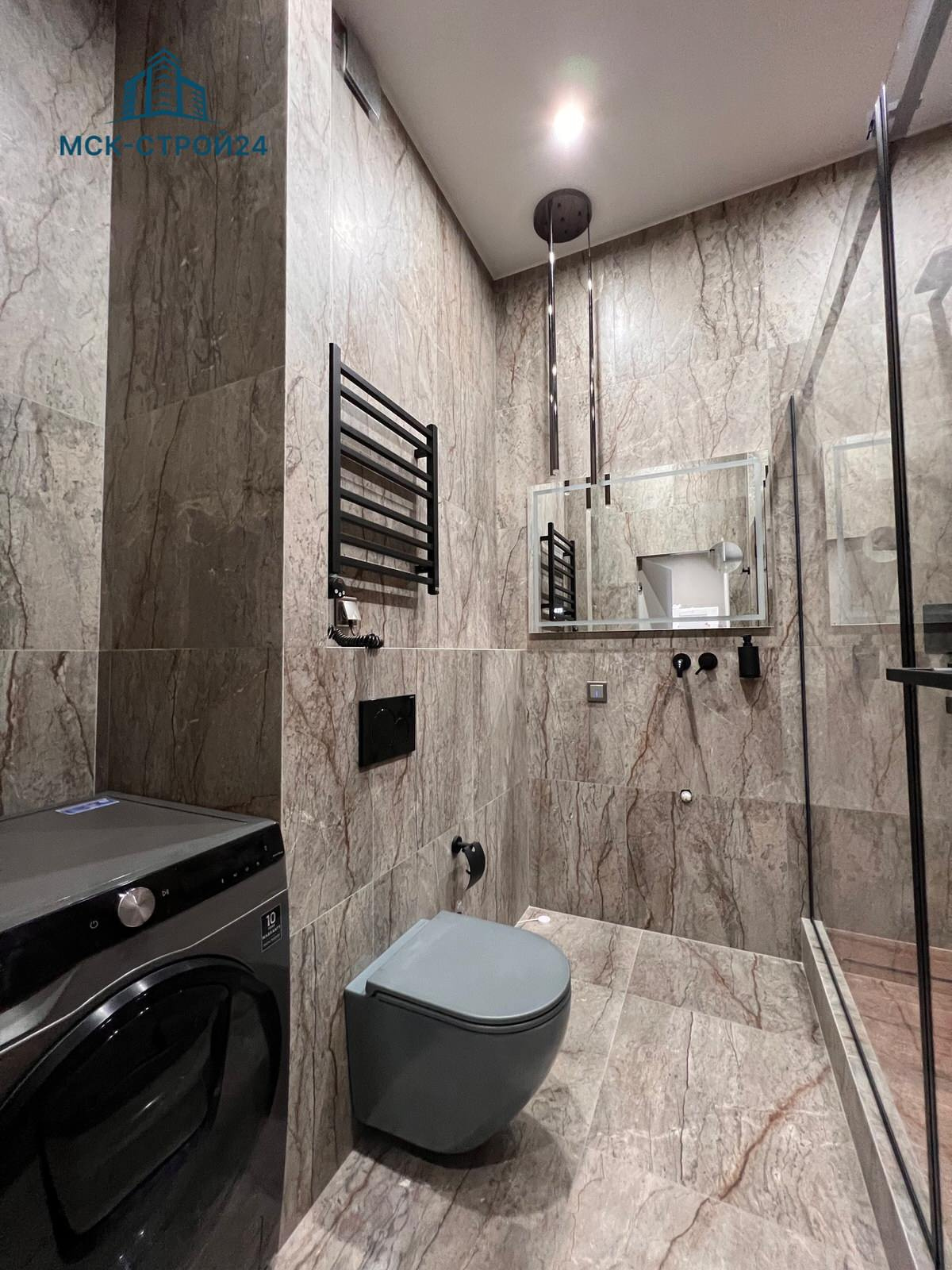 Дизайнерский ремонт квартиры 47м² в ЖК "СЕРЕБРЯНЫЙ ФОНТАН"