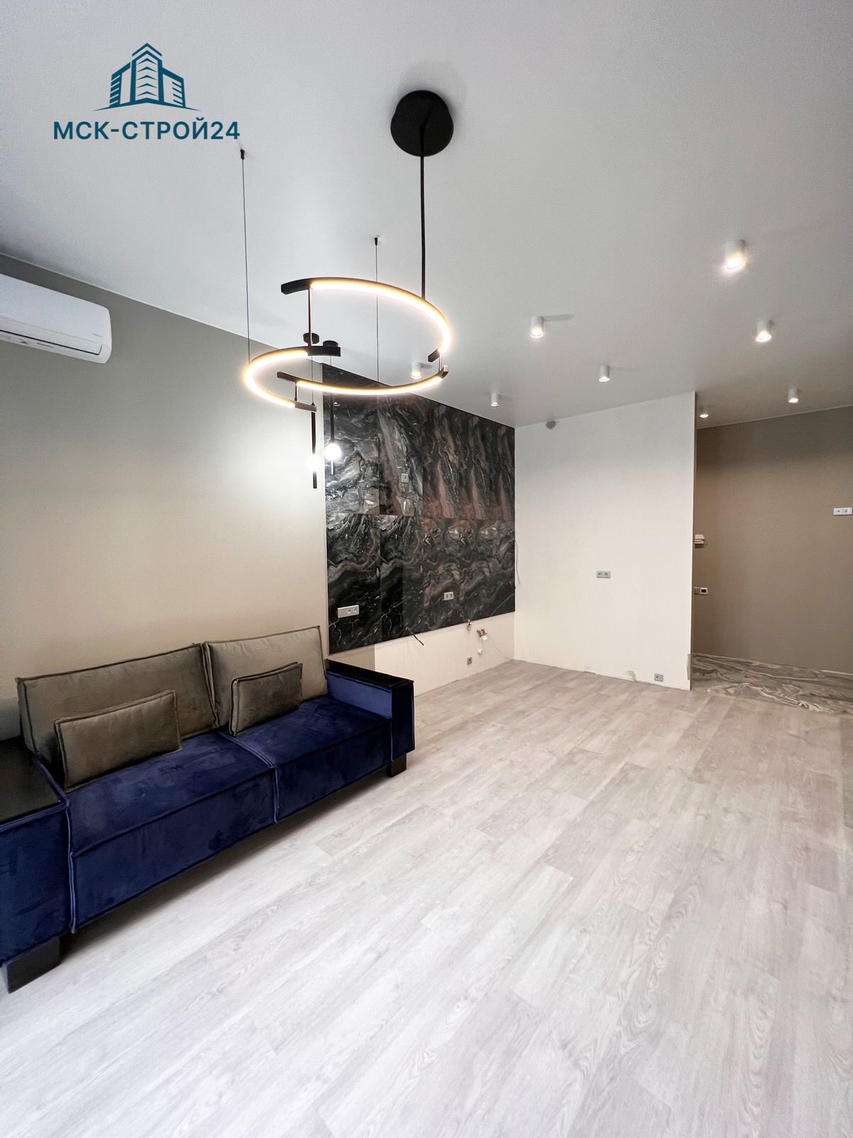 Дизайнерский ремонт квартиры 47м² в ЖК "СЕРЕБРЯНЫЙ ФОНТАН"