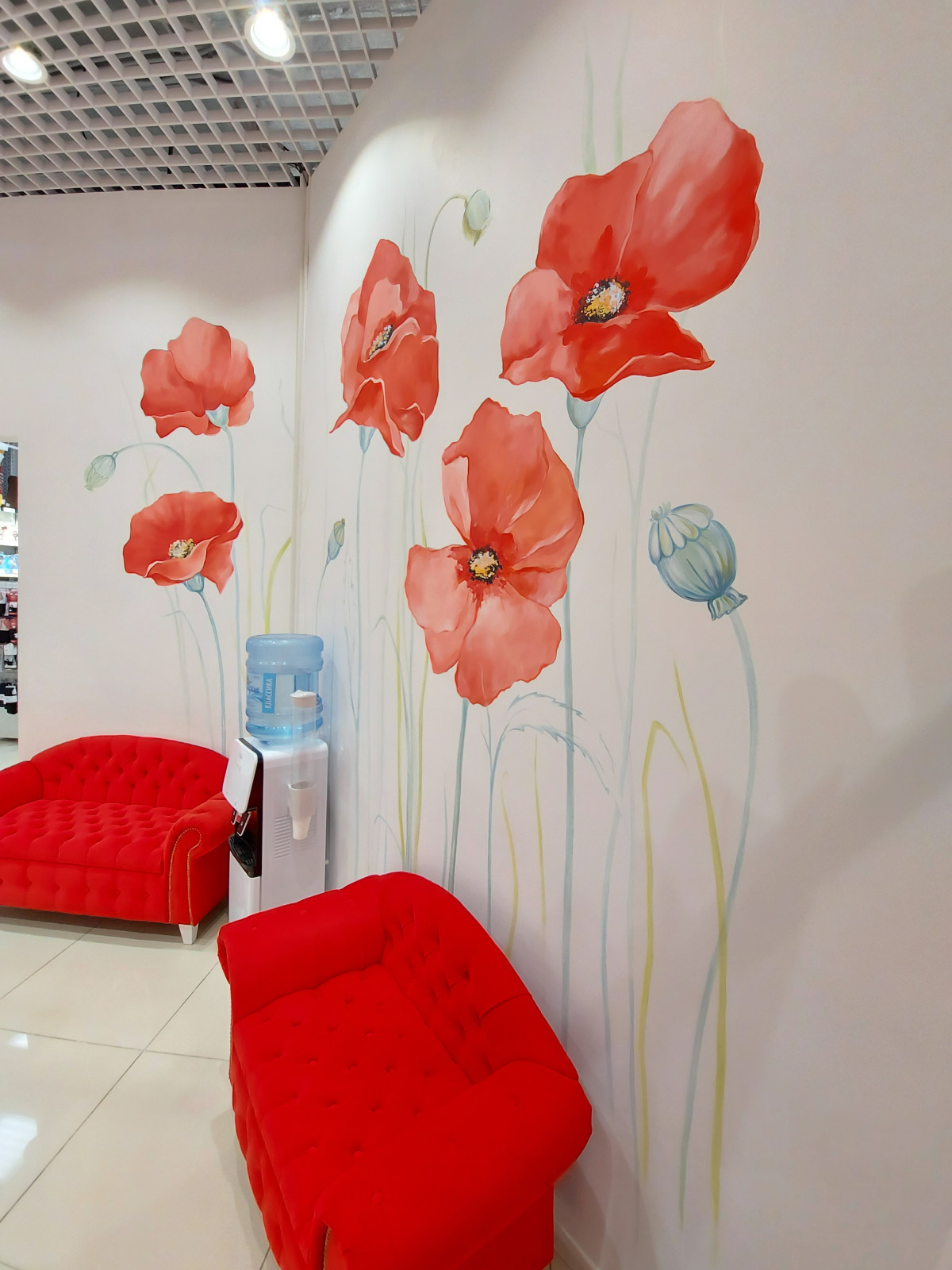 Обложка проекта: Роспись стены " Маки"