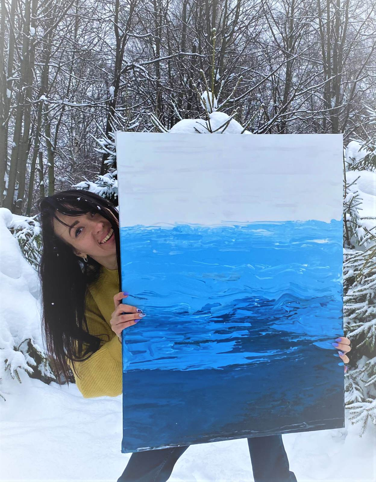 Картина абстракция морская. MARINE