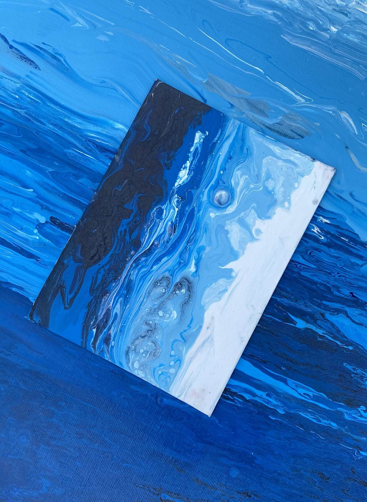 Картина абстракция - дуэт. INSPIRATION