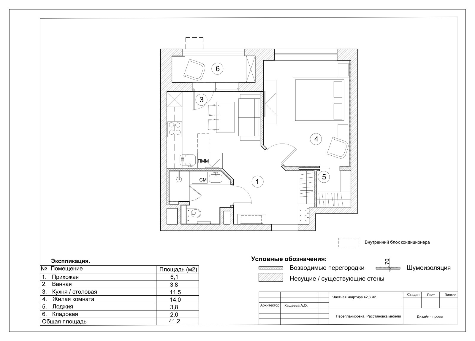 Квартира - "зефирка" для супружеской пары