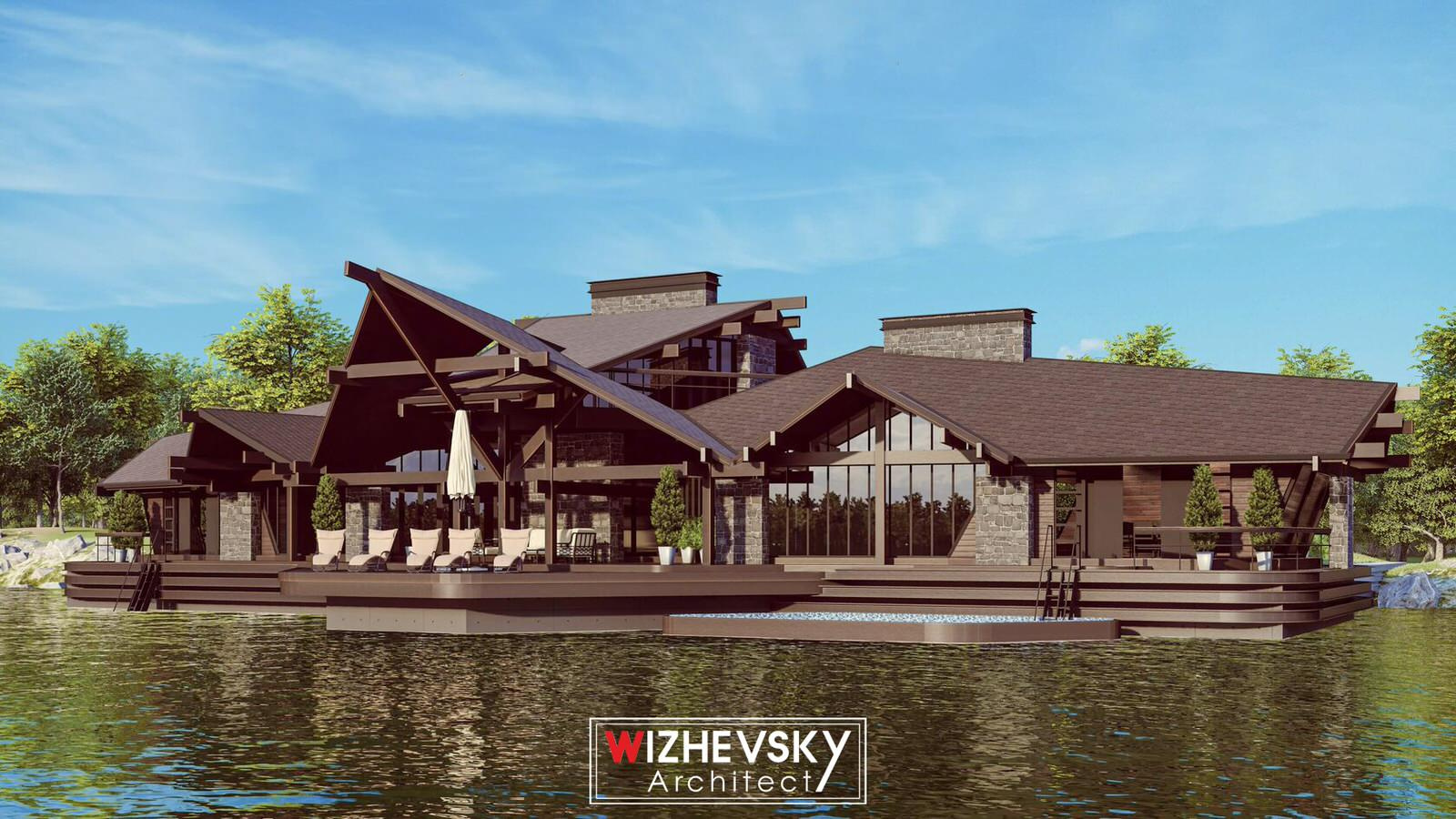 HOUSE BOAT в стиле шале