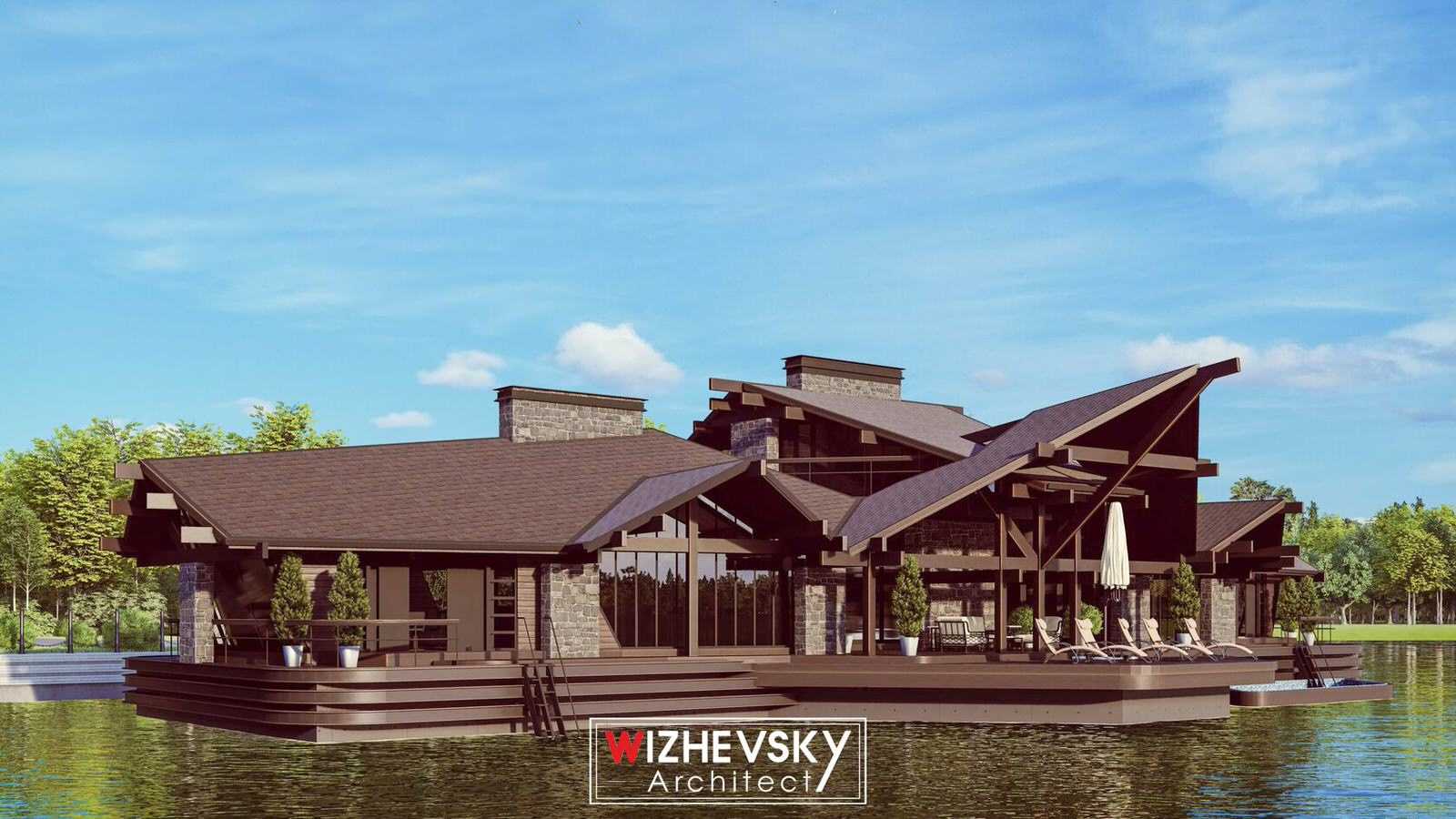 HOUSE BOAT в стиле шале