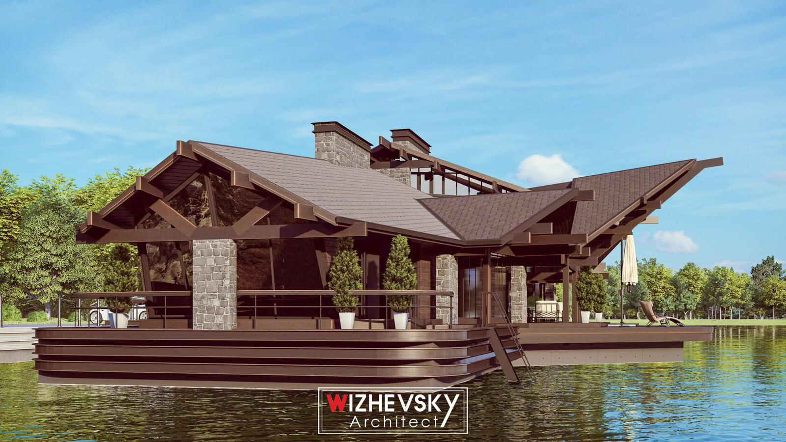 HOUSE BOAT в стиле шале