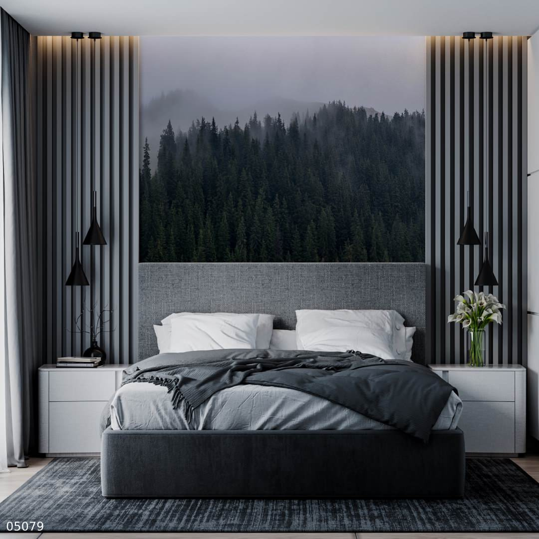 Дизайн-проект "Туманный лес в оформлении спальни"