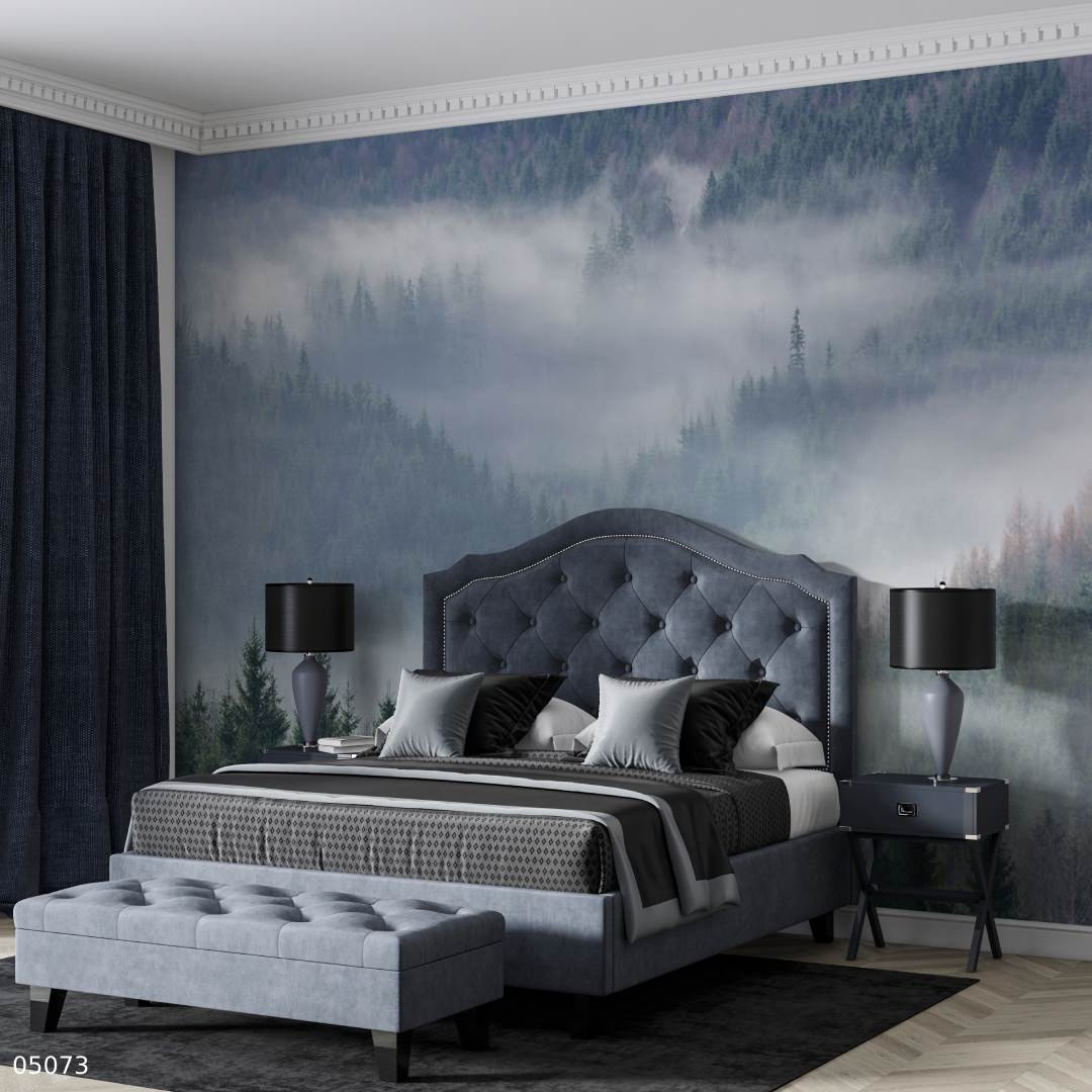 Дизайн-проект "Туманный лес в оформлении спальни"