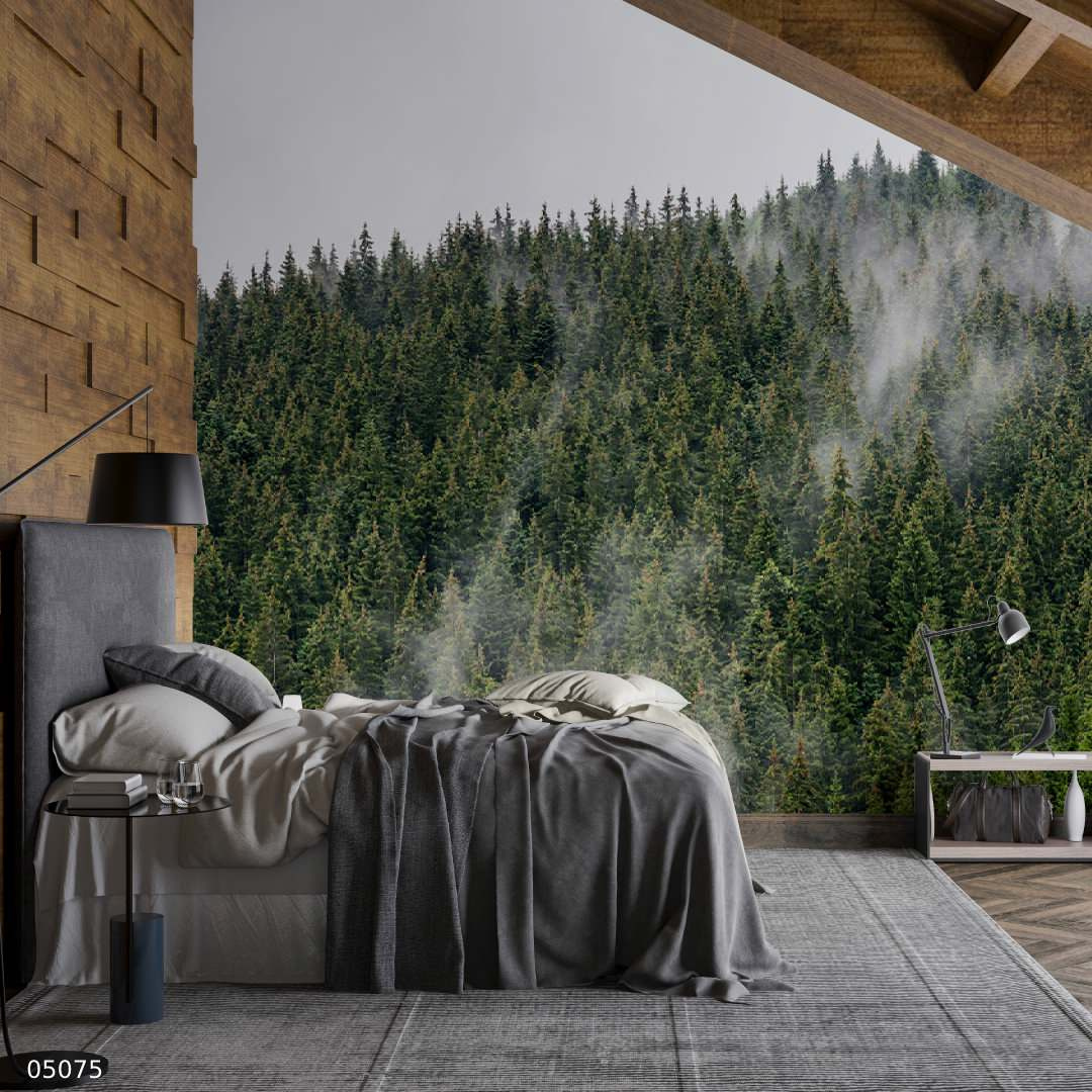Дизайн-проект "Туманный лес в оформлении спальни"