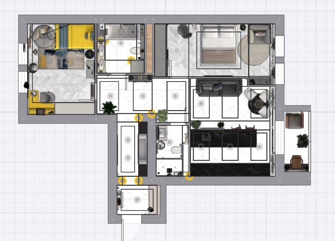 Евро-двухкомнатная квартира