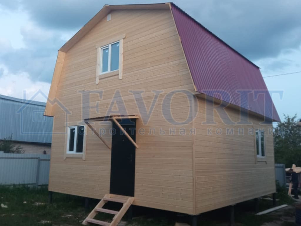 Каркасный дачный дом 6х6