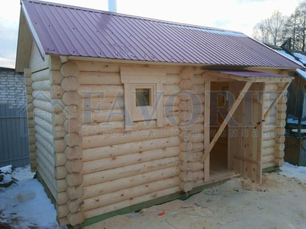 Баня из бревна 3х5