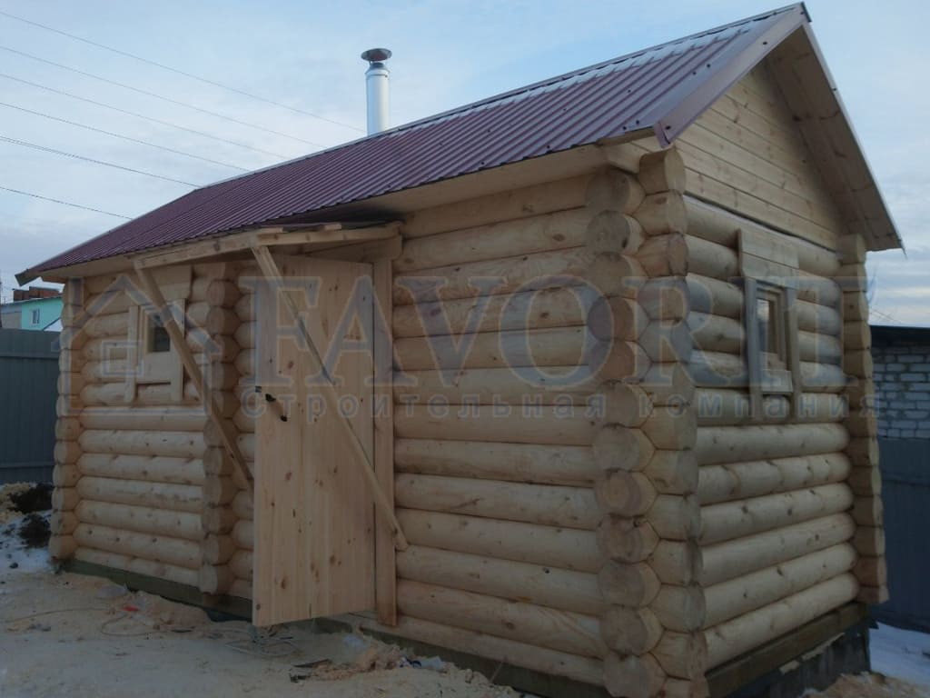 Баня из бревна 3х5