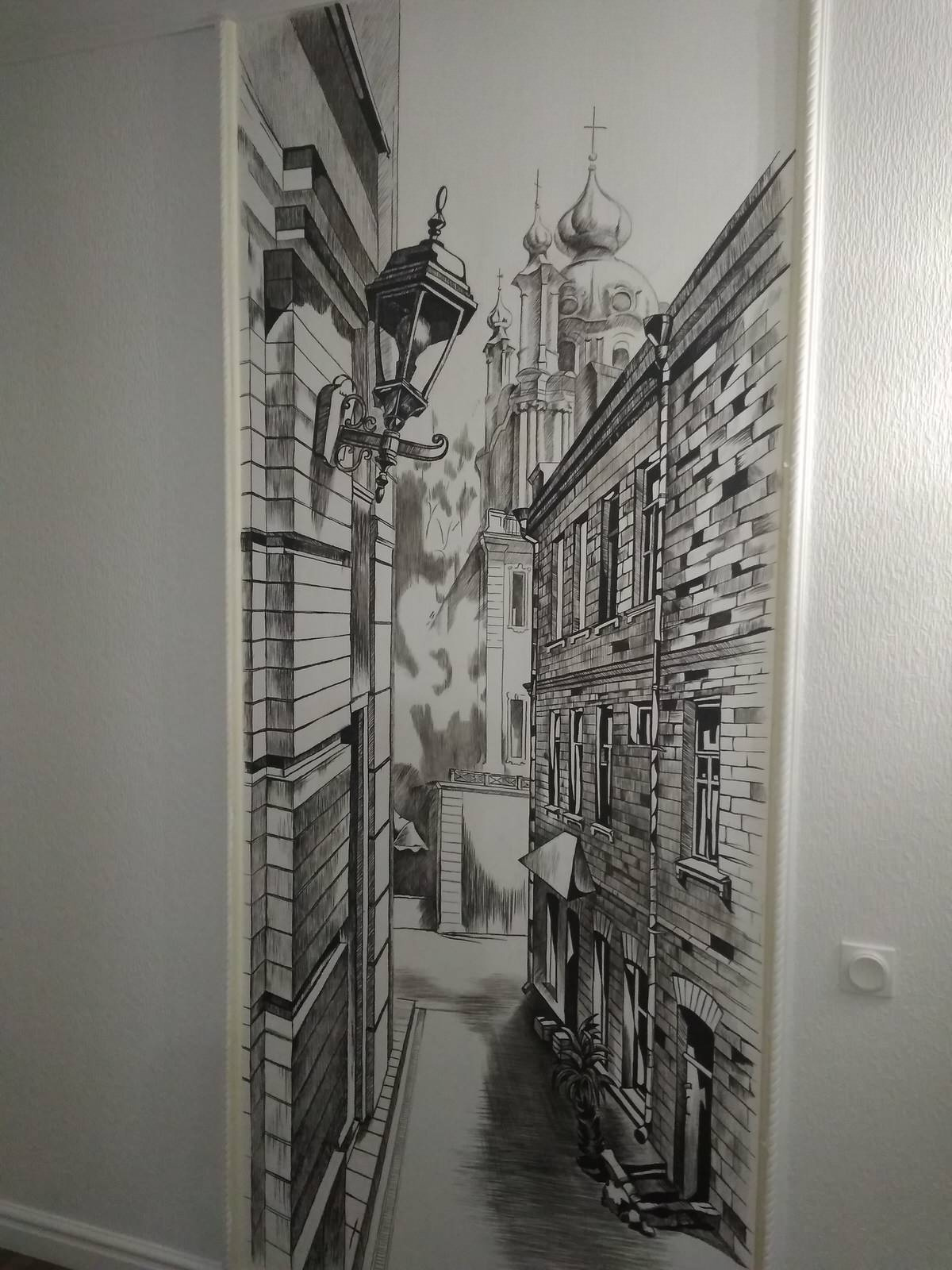 барельеф, роспись стен