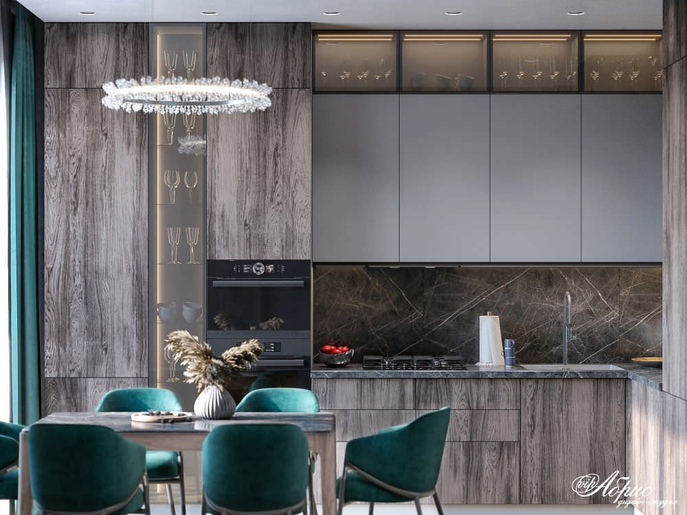 Дизайн интерьера трехкомнатной квартиры в ЖК Атлант (ул.Склизкова)