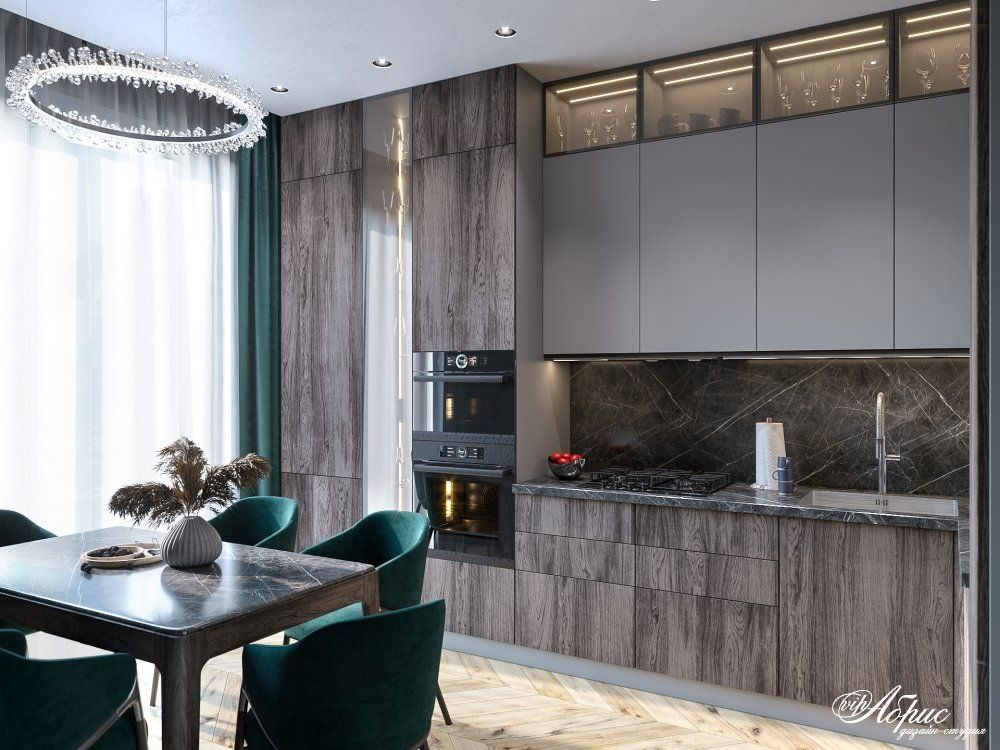 Дизайн интерьера трехкомнатной квартиры в ЖК Атлант (ул.Склизкова)