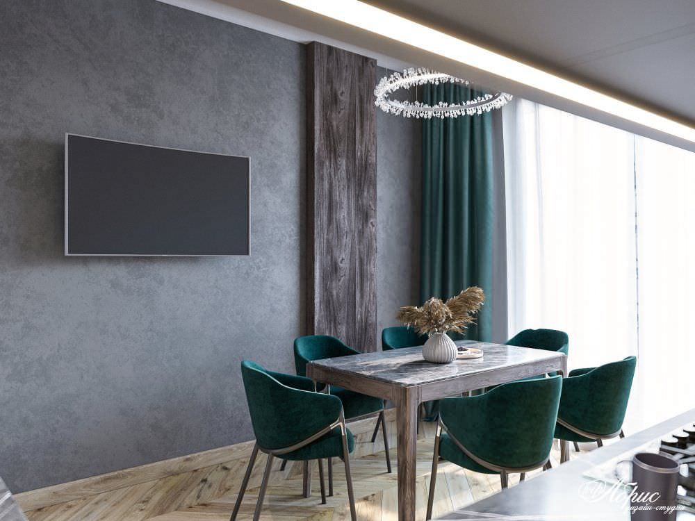 Дизайн интерьера трехкомнатной квартиры в ЖК Атлант (ул.Склизкова)