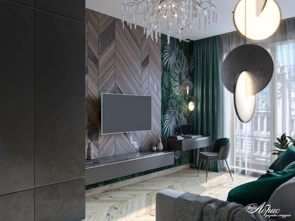 Дизайн интерьера трехкомнатной квартиры в ЖК Атлант (ул.Склизкова)