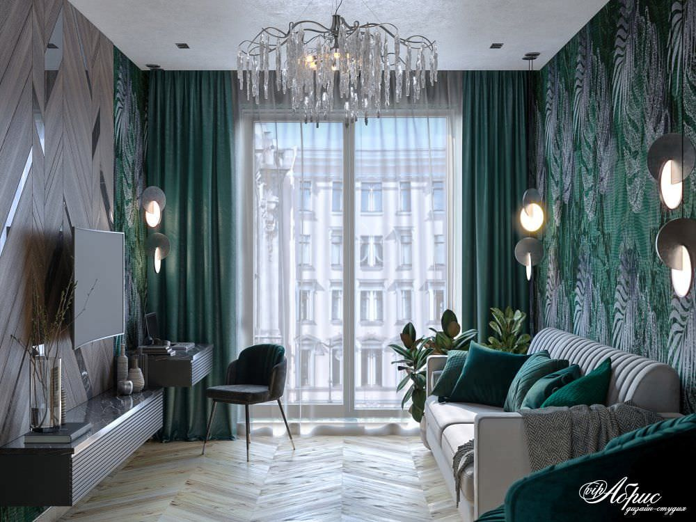 Дизайн интерьера трехкомнатной квартиры в ЖК Атлант (ул.Склизкова)