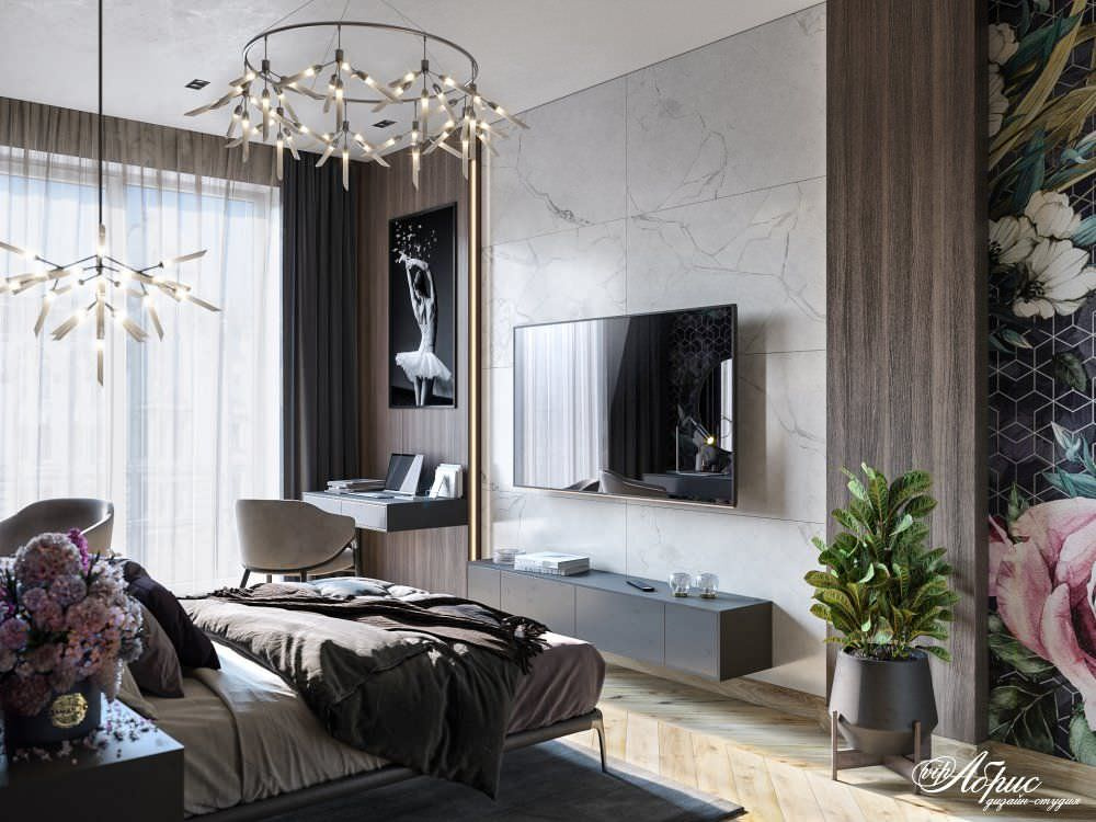 Дизайн интерьера трехкомнатной квартиры в ЖК Атлант (ул.Склизкова)