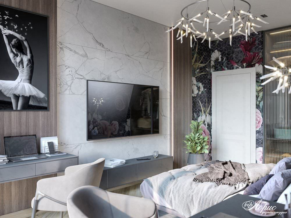 Дизайн интерьера трехкомнатной квартиры в ЖК Атлант (ул.Склизкова)