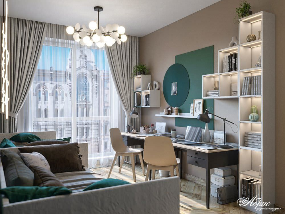 Дизайн интерьера трехкомнатной квартиры в ЖК Атлант (ул.Склизкова)