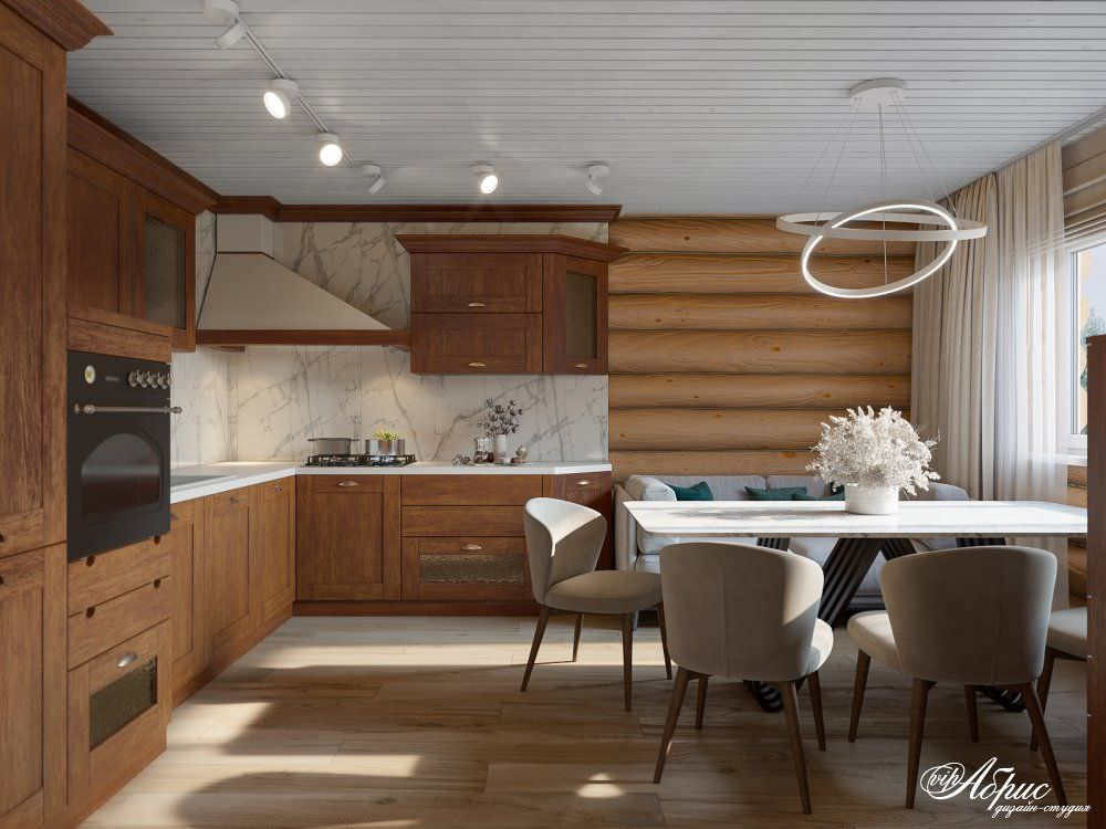 Дизайн интерьера деревянного дома (дер.Палкино)