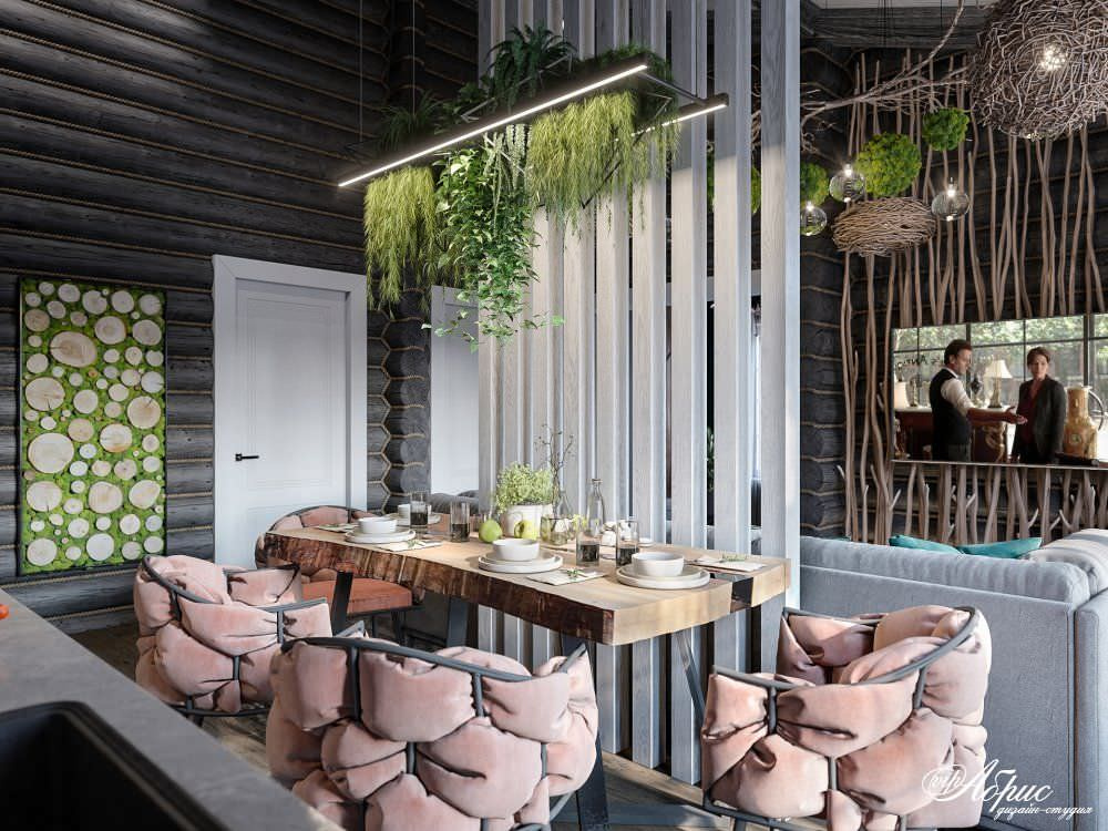 Разработка интерьера под ключ в деревянном доме (д.Красновский бор)