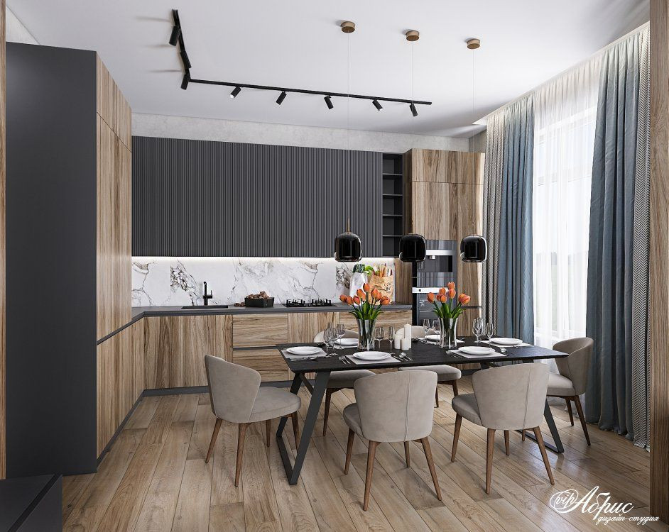 Дизайн трехэтажного таунхауса с перепланировкой и зонированием (ул.Пухальского)