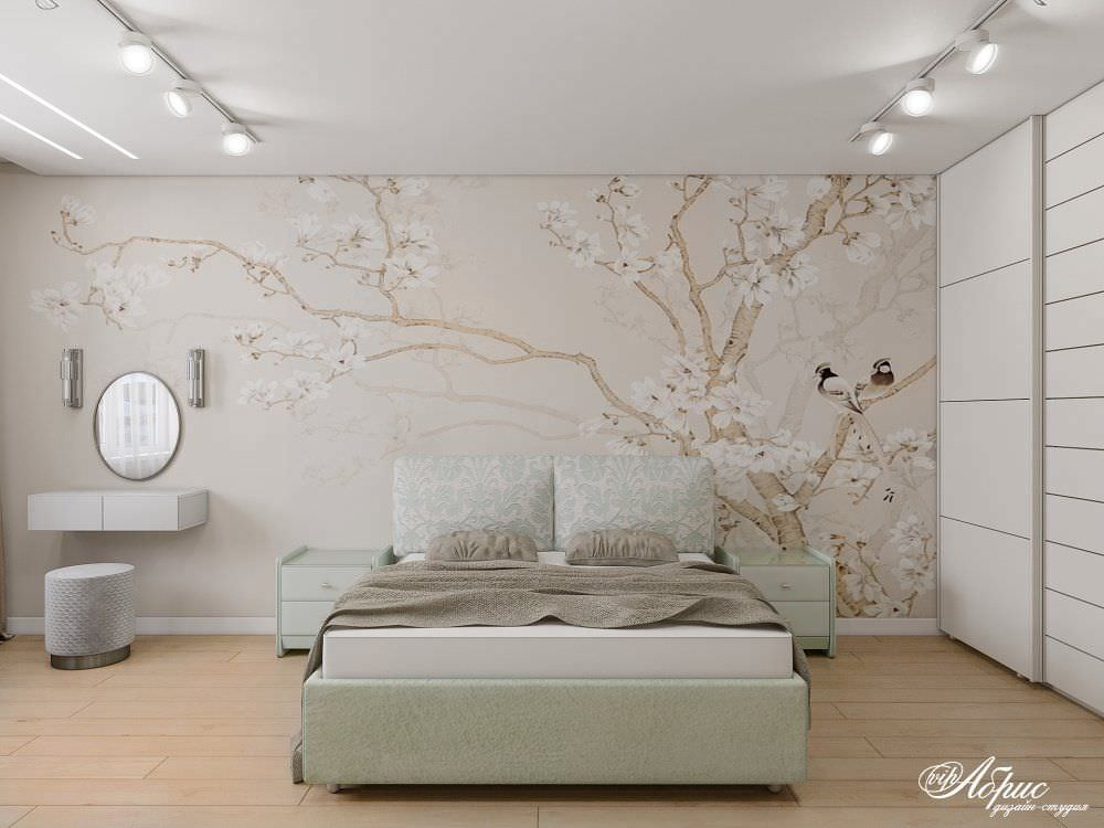 Дизайн двухкомнатной квартиры с совмещенной кухней-гостиной (ул.Кольцевая)