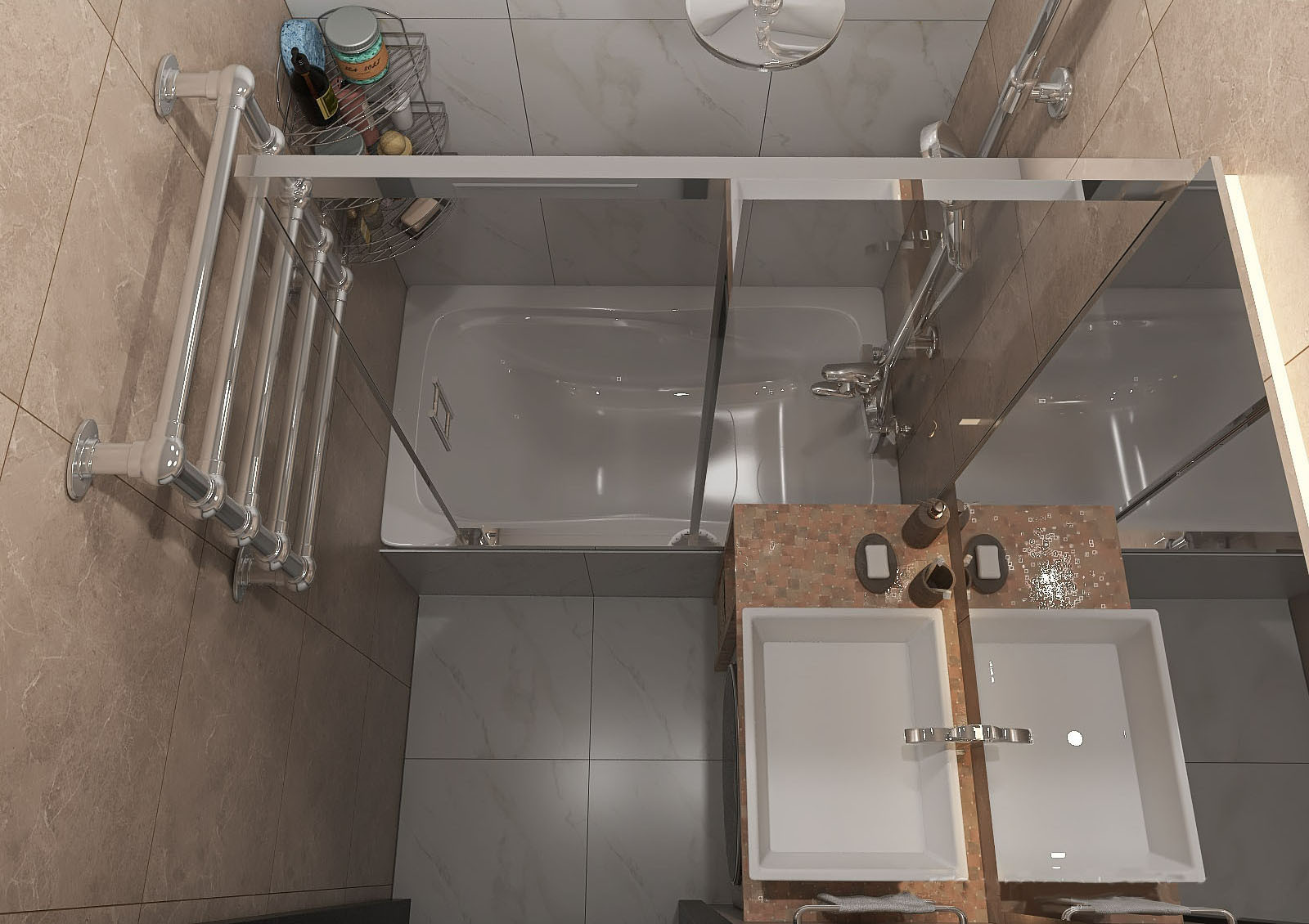 Квартира в старом фонде с балками на потолке