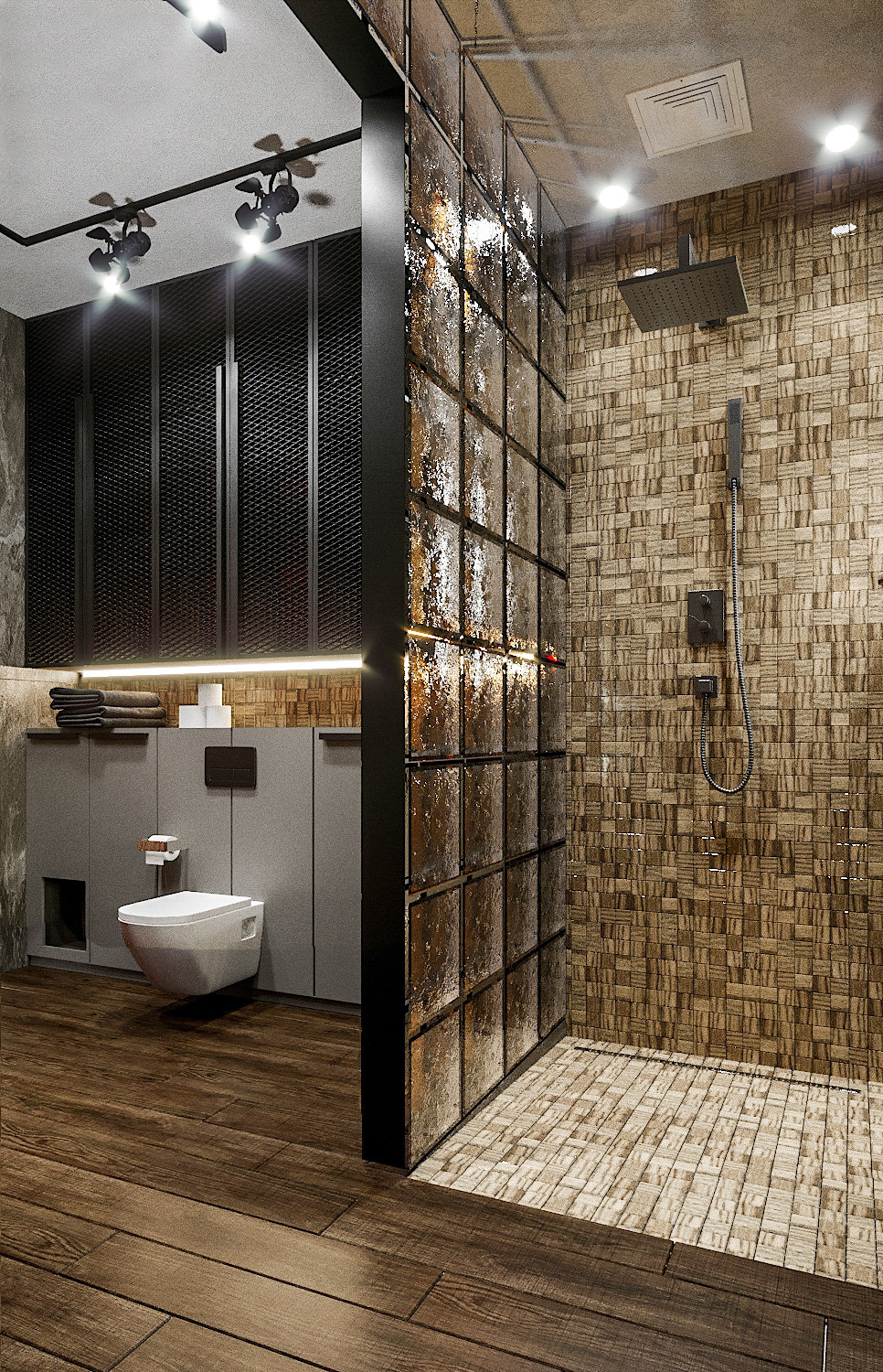 Дом в стиле яркое шале. Ванная