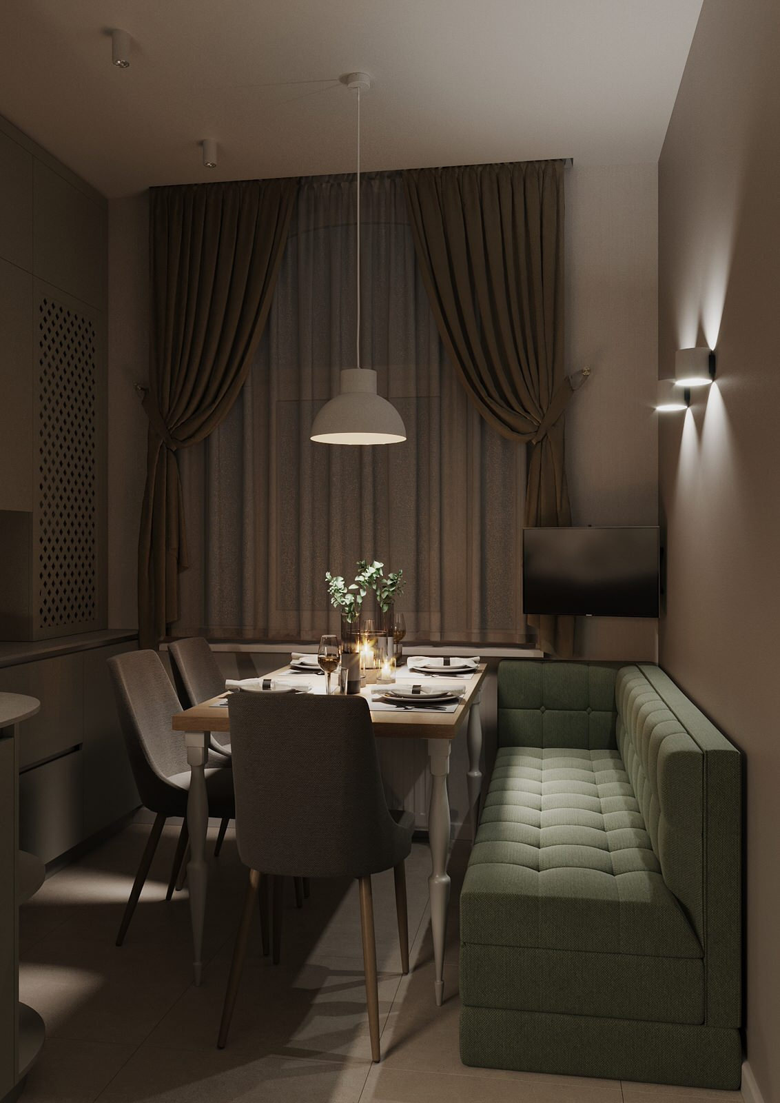 Innenarchitektur einer kleinen Wohnung