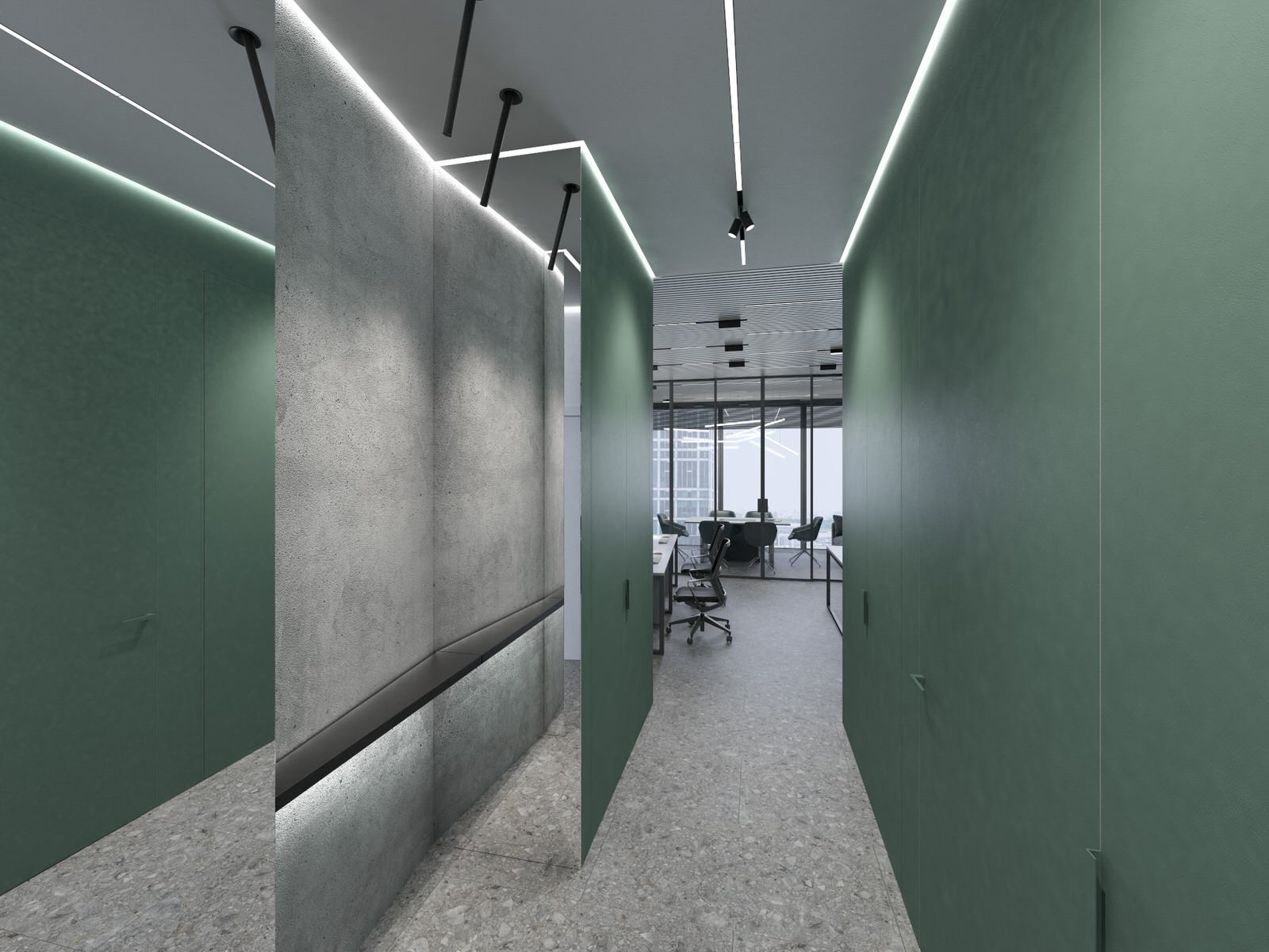 Обложка проекта: Офис в Москва Сити 50м