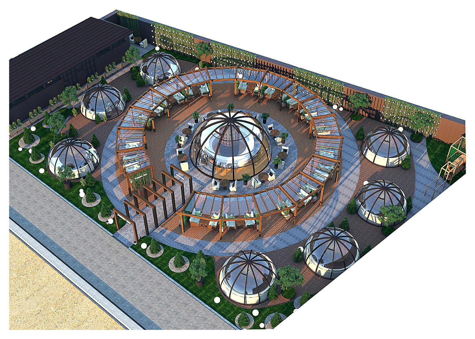 Летнее кафе, в р-не ул. Лазурная.