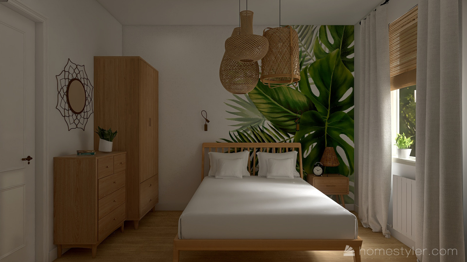 Гостевая спальня в экостиле