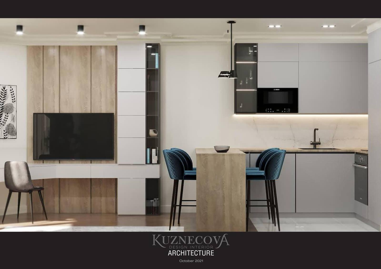 Кухня-гостиная 16.86 м²