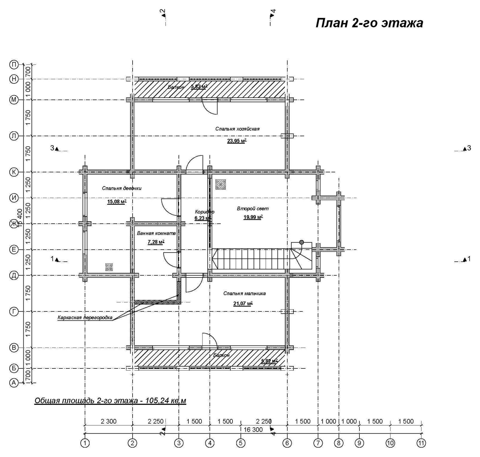 Деревянный дом из клееного бруса БК-300-75 (Вятский Дом)