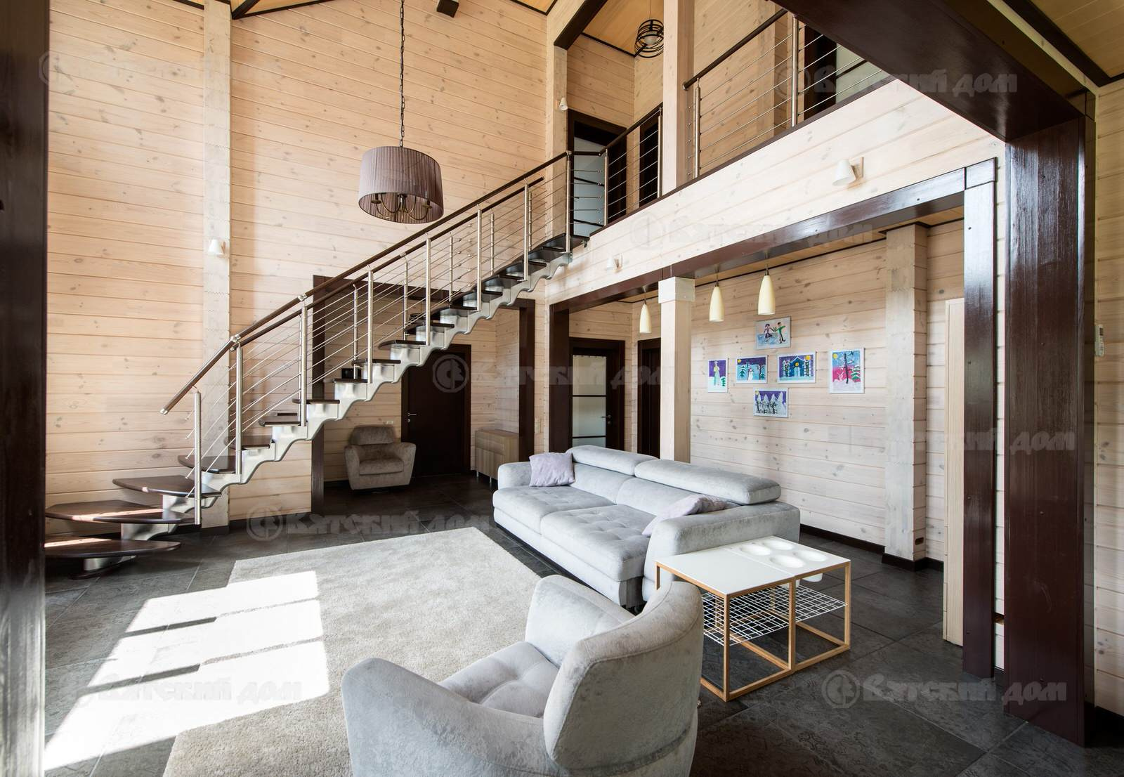 Деревянный дом из клееного бруса БК-300-75 (Вятский Дом)