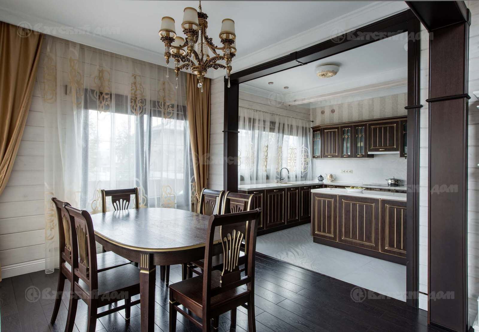 Деревянный дом из клееного бруса БК-300-46 (Вятский Дом)