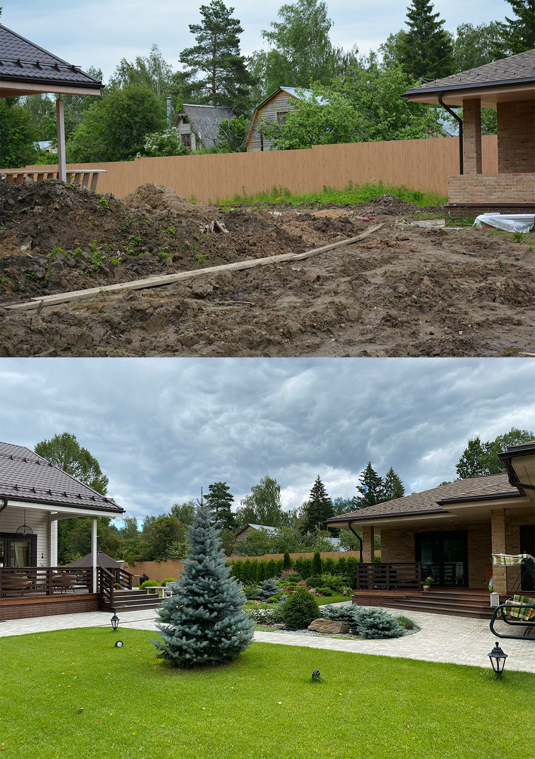 До и после. Поварово.