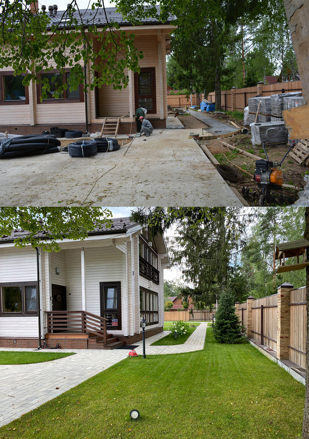 До и после. Поварово.