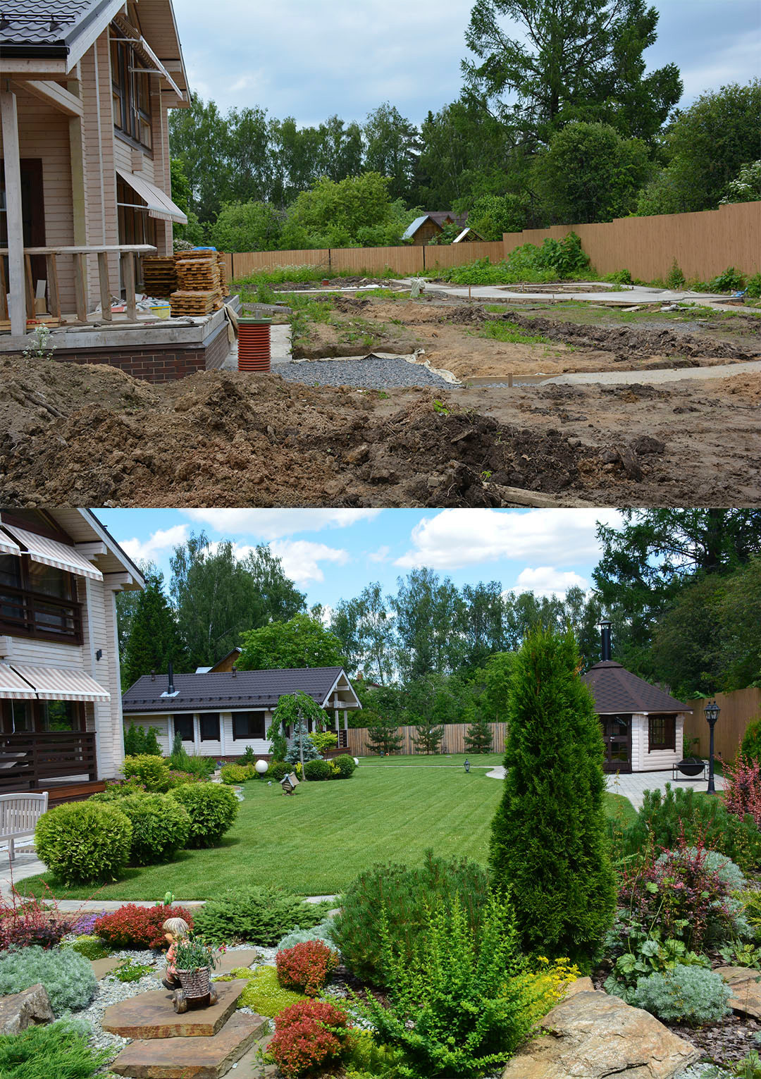 До и после. Поварово.