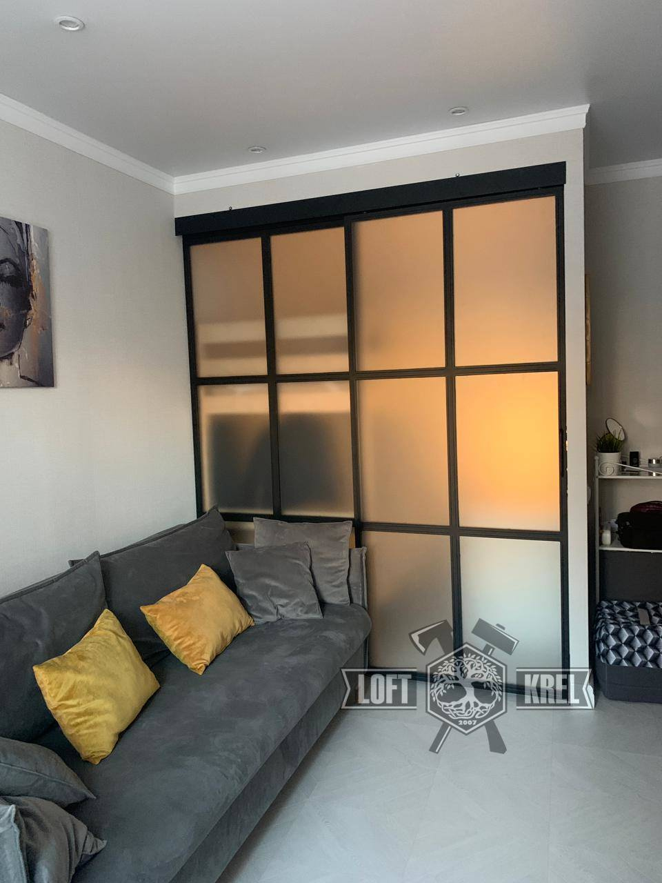 Перегородка для гардеробной комнаты