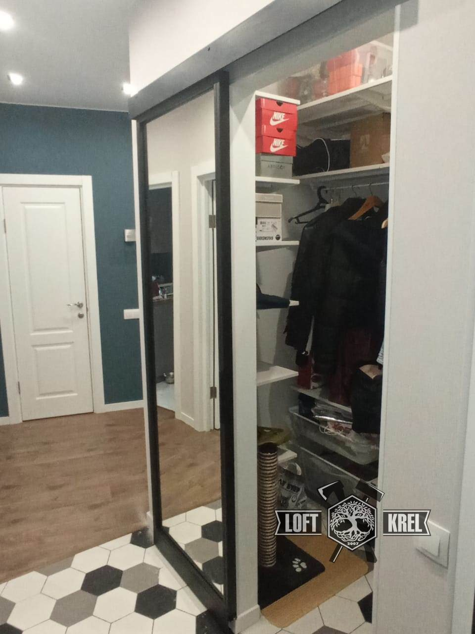 Перегородка для гардеробной комнаты