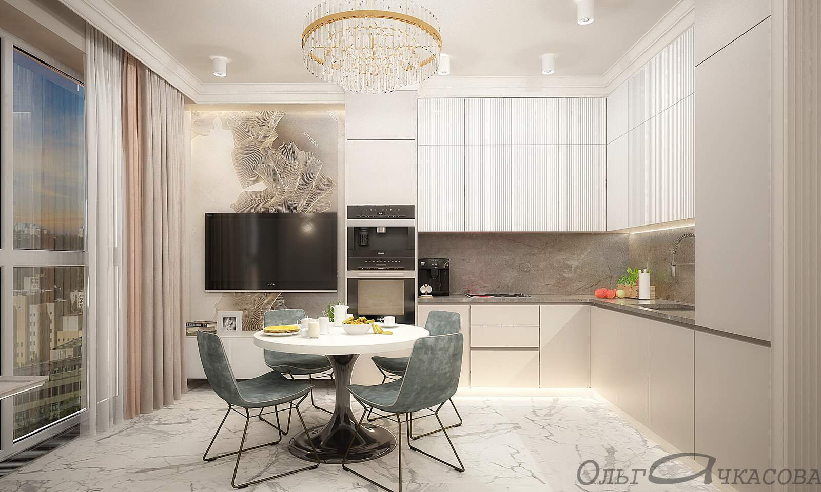 проект квартиры в Москве для семьи из четырех человек