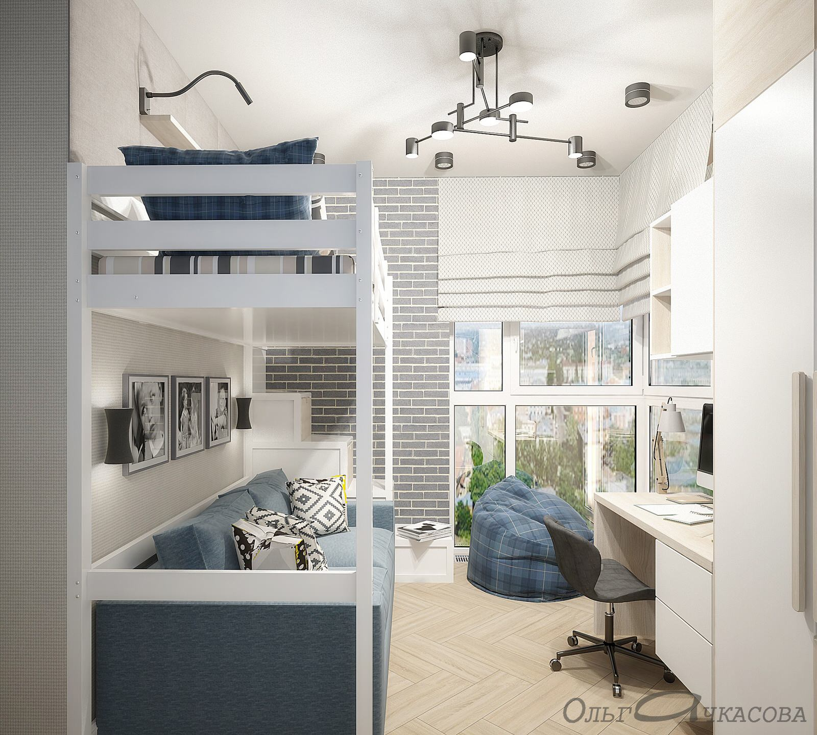 проект квартиры в Москве для семьи из четырех человек