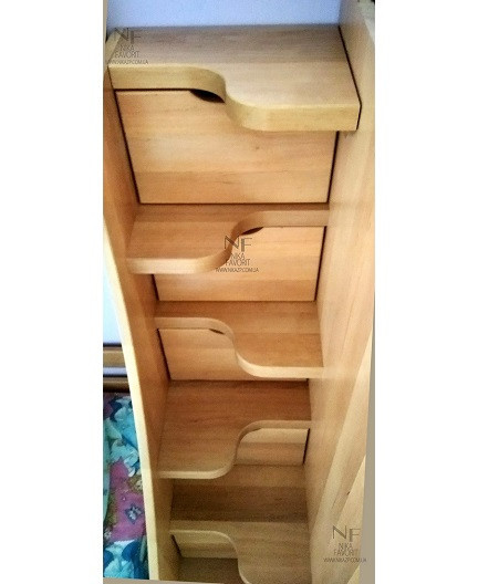 Loft bed for kids | Child bed with stairs | Child bed with built-in wardrobe