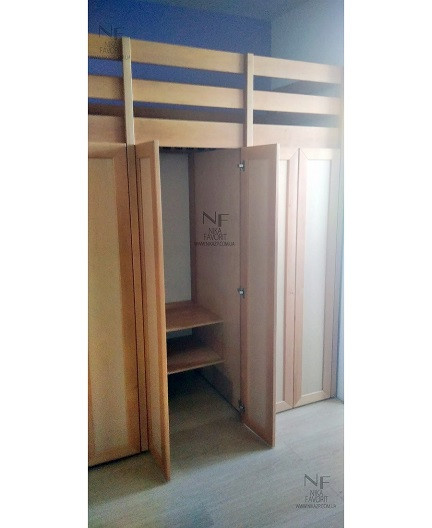 Loft bed for kids | Child bed with stairs | Child bed with built-in wardrobe