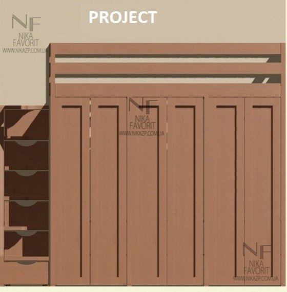 Loft bed for kids | Child bed with stairs | Child bed with built-in wardrobe